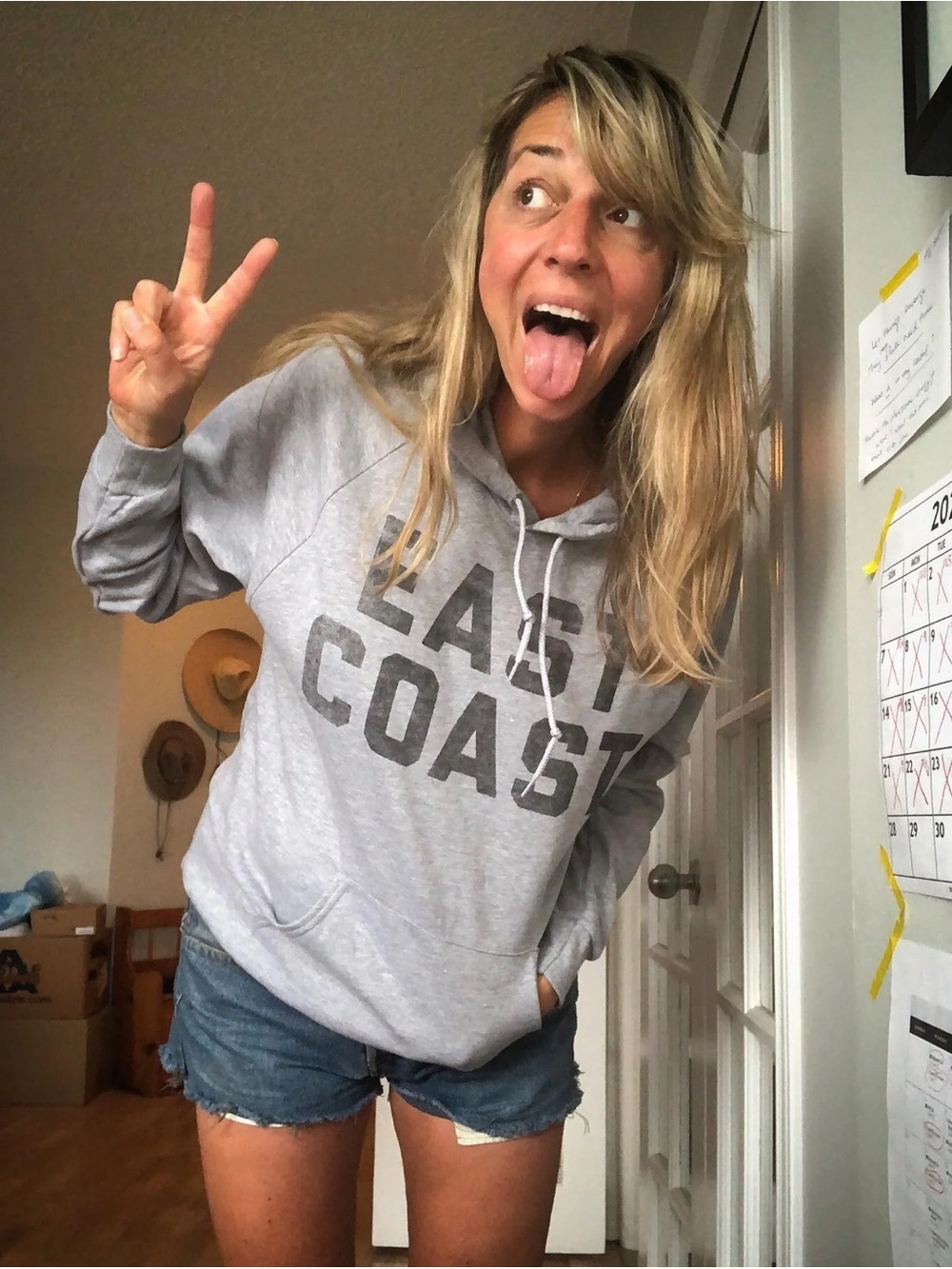 American Apparel Light Gray 'East Coast' Pullover Hoodie
